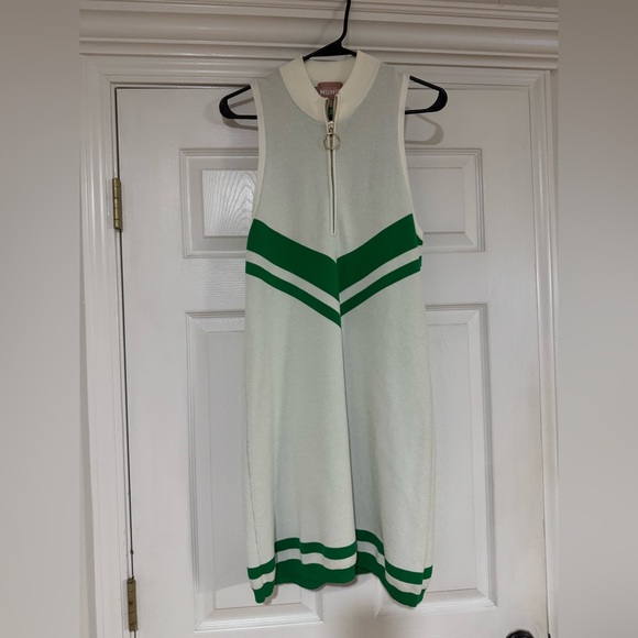 Show Me Your Mumu Zoe Zip Dress Green Stripe Knit REVOLVE $148 Size Small - Picture 5 of 11